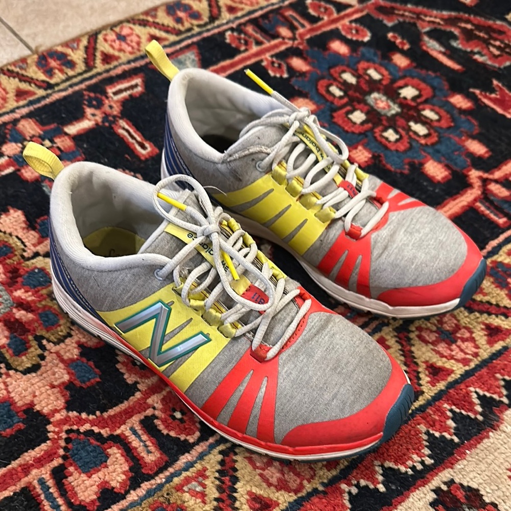 Rare Kate Spade Saturday x New Balance Red Yellow Blue Sneakers 7.5